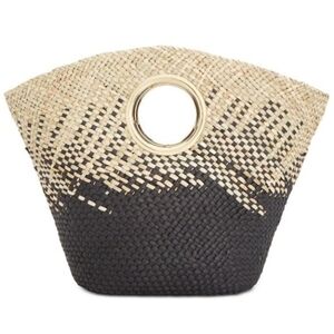 INC International Concepts Woven Straw Tote Bag